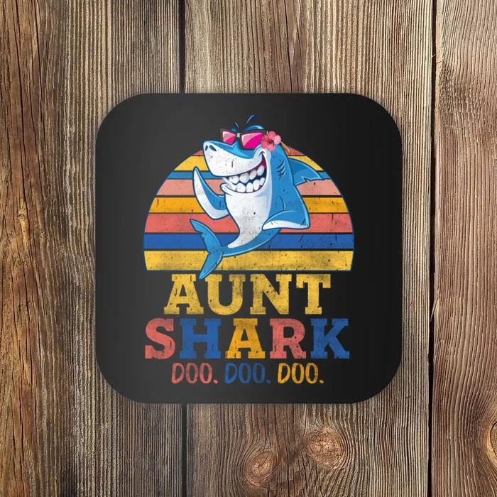 Vintage Retro Aunt Shark Doo Coaster