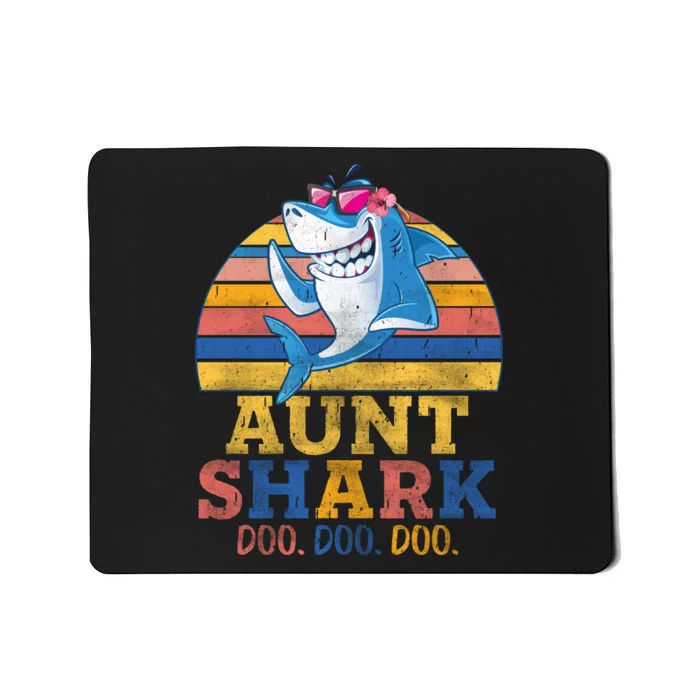 Vintage Retro Aunt Shark Doo Mousepad