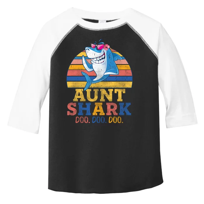 Vintage Retro Aunt Shark Doo Toddler Fine Jersey T-Shirt