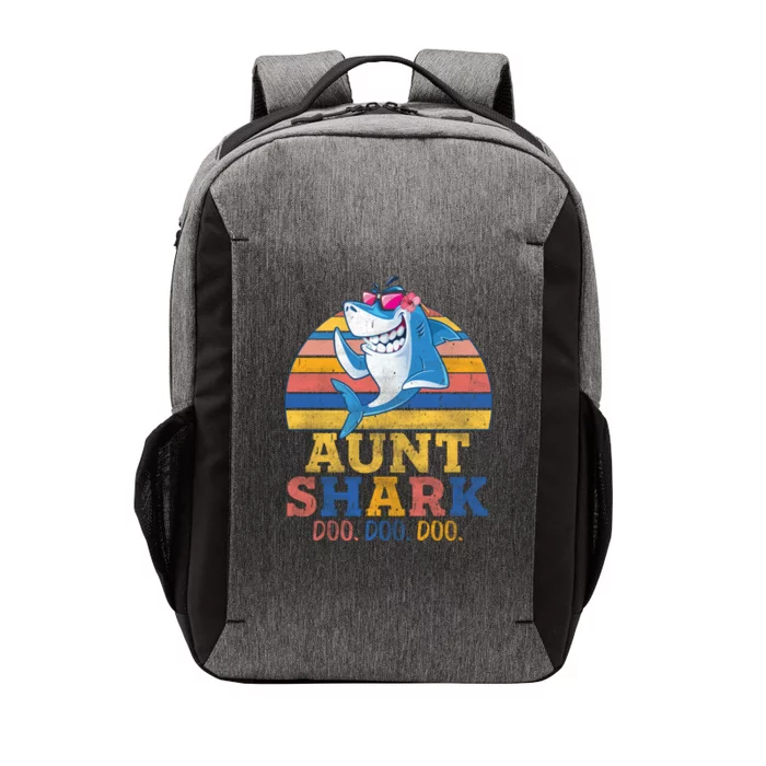 Vintage Retro Aunt Shark Doo Vector Backpack