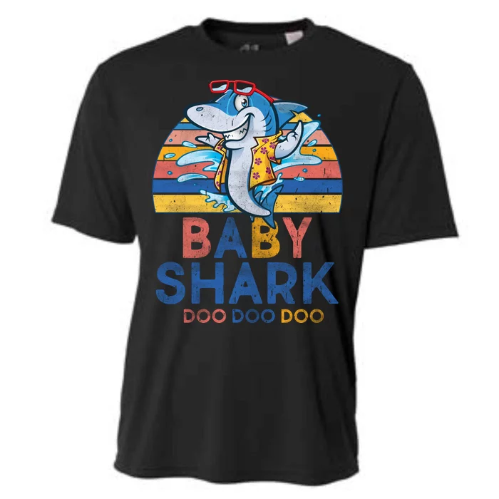 Vintage Retro Baby Shark Doo Cooling Performance Crew T-Shirt