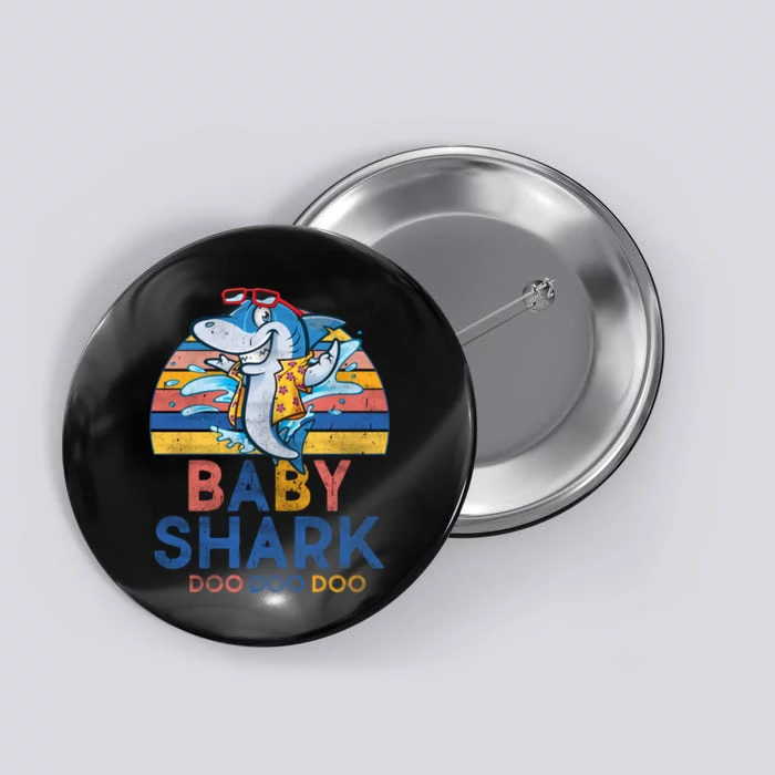 Vintage Retro Baby Shark Doo Button