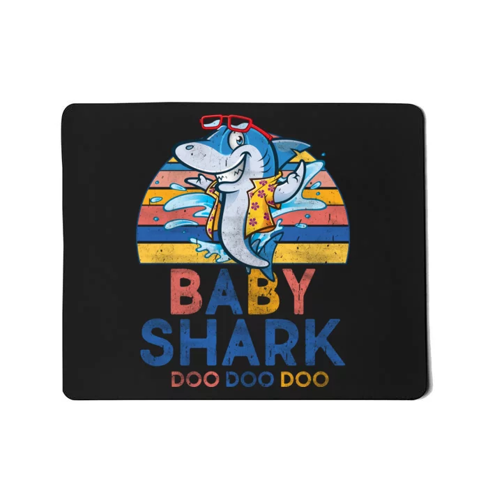 Vintage Retro Baby Shark Doo Mousepad