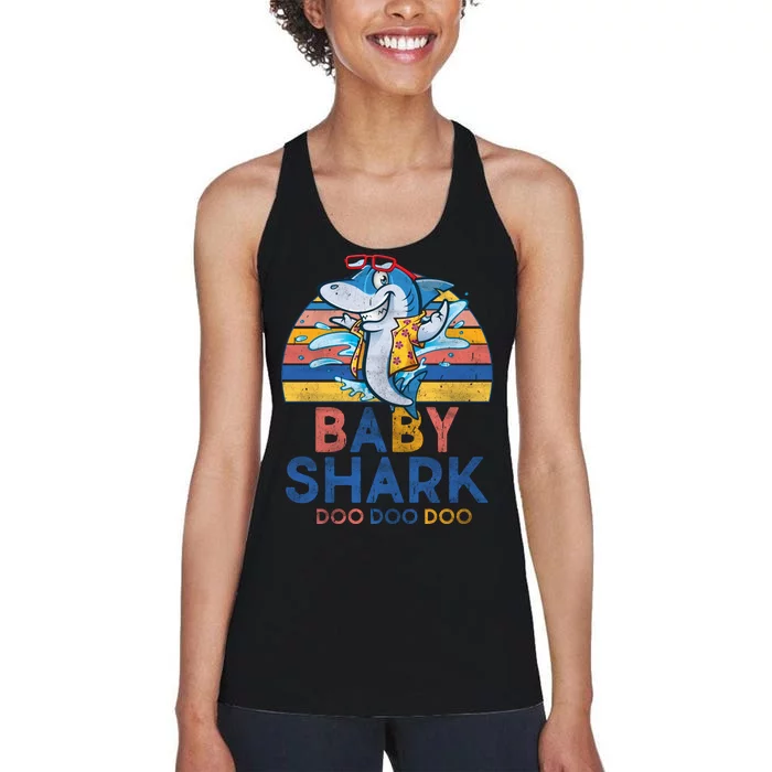 Vintage Retro Baby Shark Doo Women's Racerback Tank