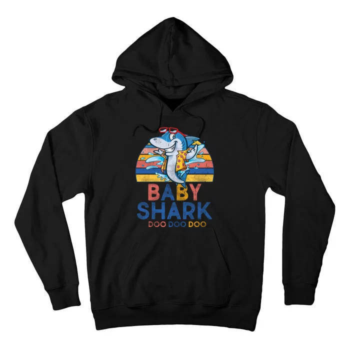 Vintage Retro Baby Shark Doo Tall Hoodie