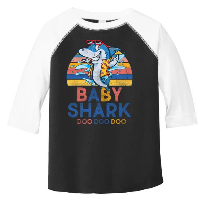 Vintage Retro Baby Shark Doo Toddler Fine Jersey T-Shirt