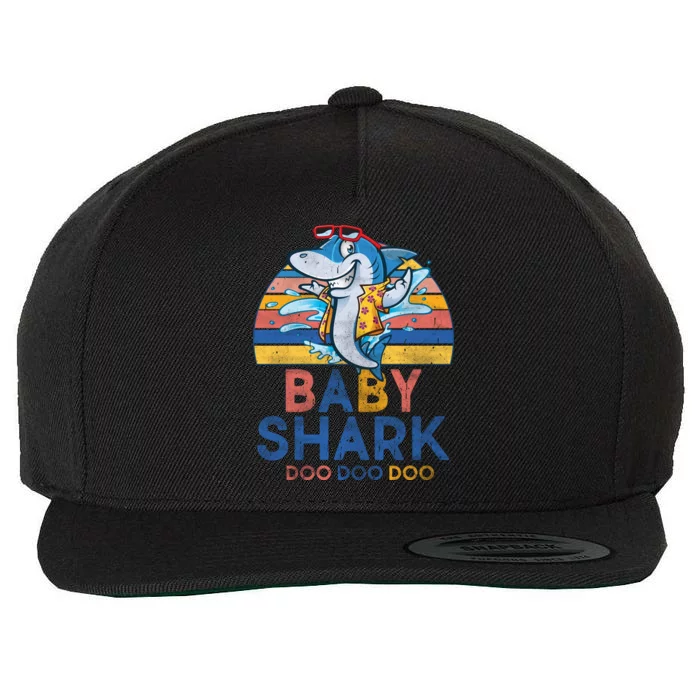 Vintage Retro Baby Shark Doo Wool Snapback Cap