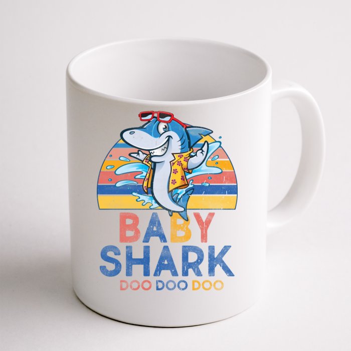 Vintage Retro Baby Shark Doo Front & Back Coffee Mug