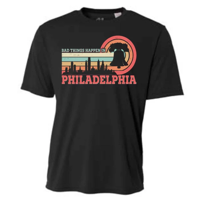 Vintage Retro Bad Things Happen In Philadelphia Cooling Performance Crew T-Shirt