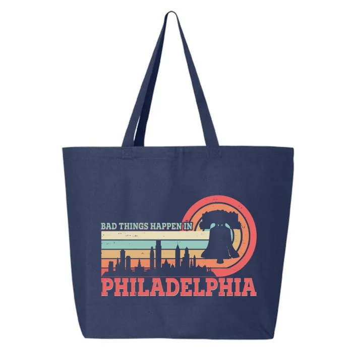 Vintage Retro Bad Things Happen In Philadelphia 25L Jumbo Tote