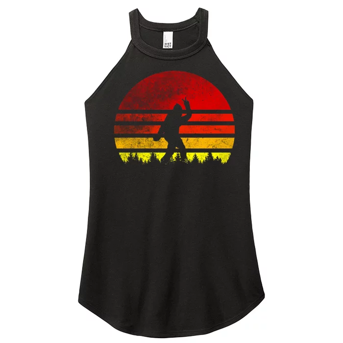 Vintage Retro Bigfoot Believe Women’s Perfect Tri Rocker Tank