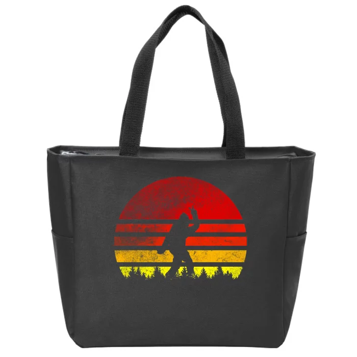 Vintage Retro Bigfoot Believe Zip Tote Bag