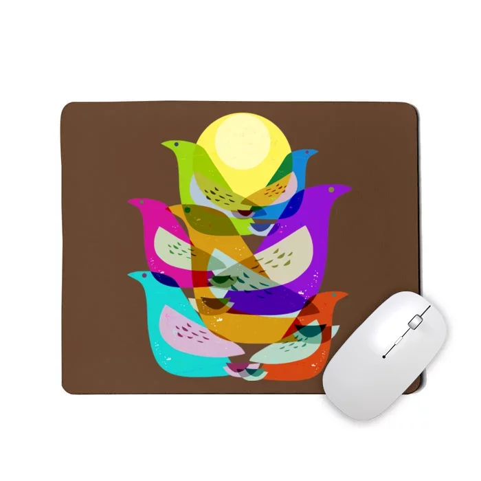 Vintage Retro Birds Mousepad