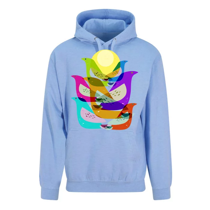 Vintage Retro Birds Unisex Surf Hoodie