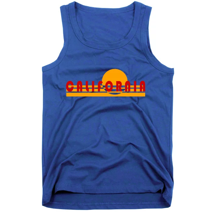 Vintage Retro California Simple Sinset Tank Top