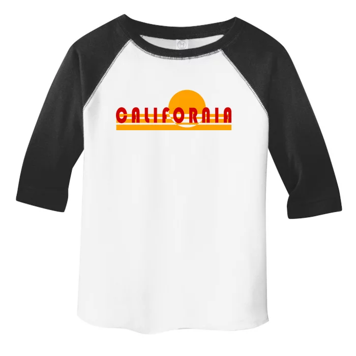 Vintage Retro California Simple Sinset Toddler Fine Jersey T-Shirt