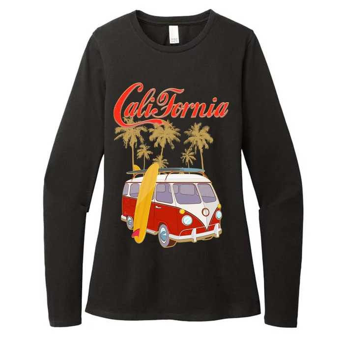 Vintage Retro California Surf Van Womens CVC Long Sleeve Shirt