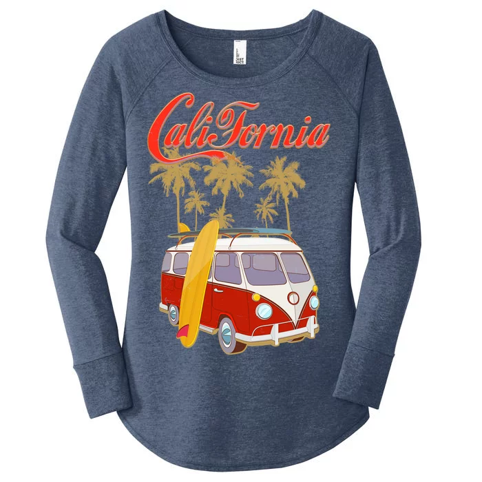 Vintage Retro California Surf Van Women's Perfect Tri Tunic Long Sleeve Shirt