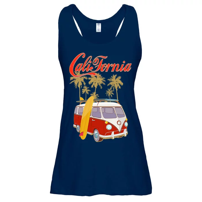 Vintage Retro California Surf Van Ladies Essential Flowy Tank