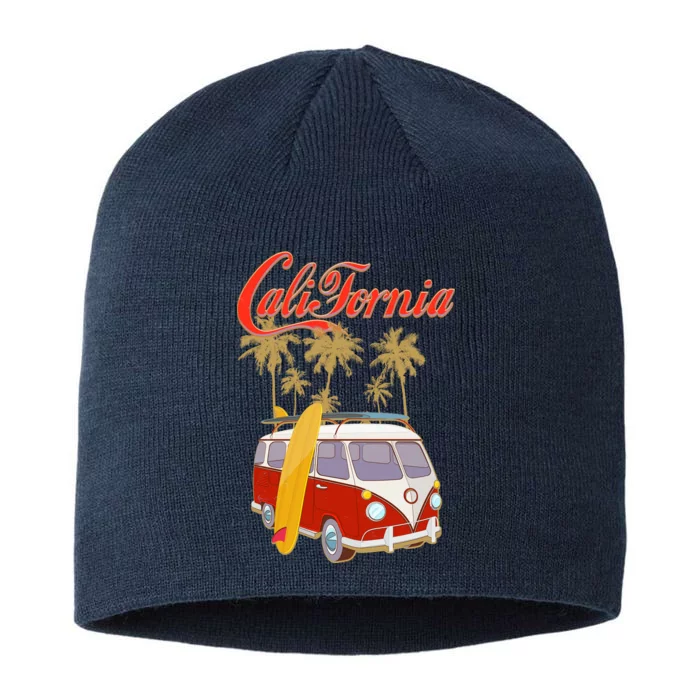 Vintage Retro California Surf Van 8 1/2in Sustainable Knit Beanie