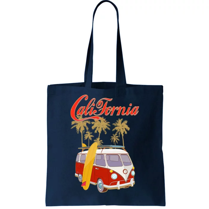 Vintage Retro California Surf Van Tote Bag