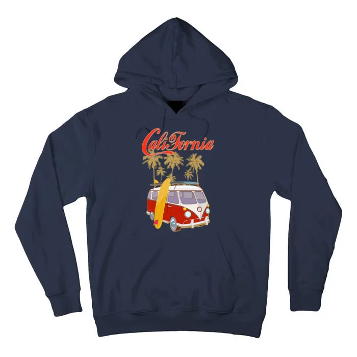 Vintage Retro California Surf Van Tall Hoodie