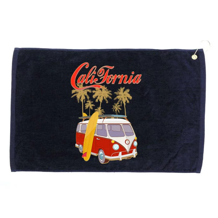 Vintage Retro California Surf Van Grommeted Golf Towel