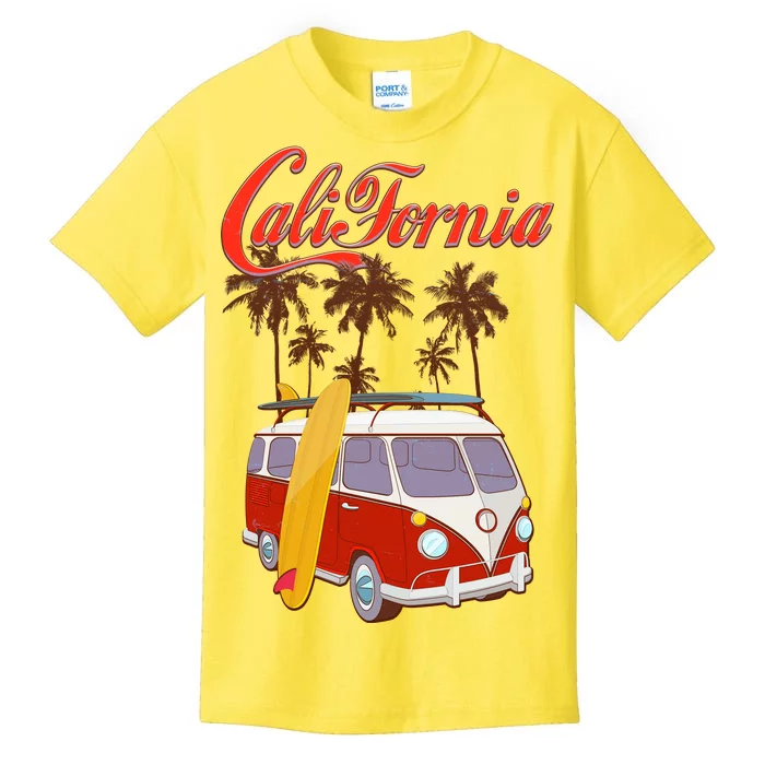 Vintage Retro California Surf Van Kids T-Shirt