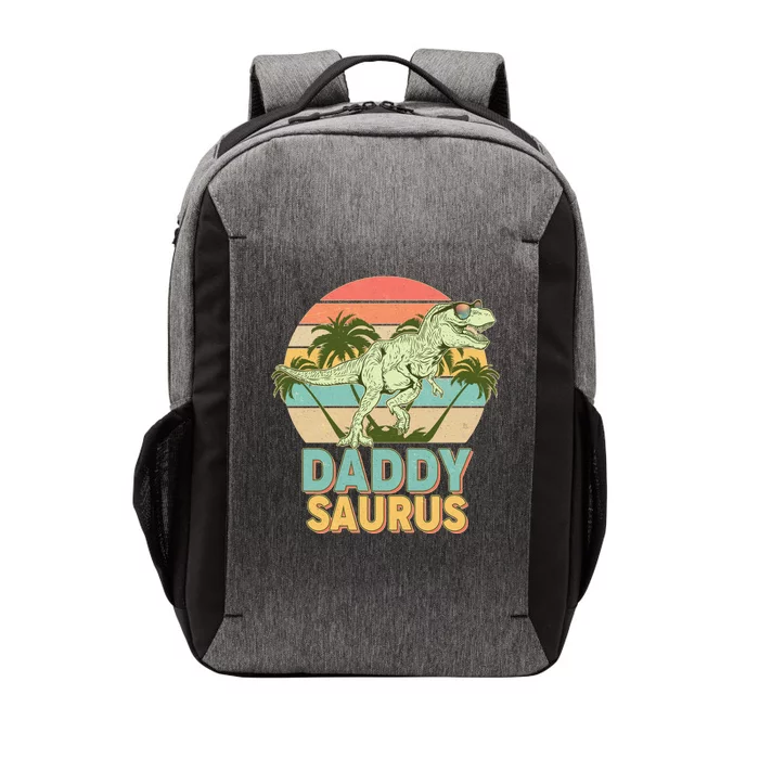 Vintage Retro Daddy Saurus T-Rex Dinosaur Vector Backpack