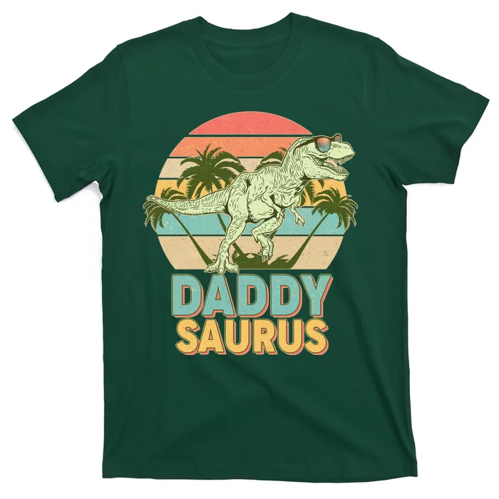 Vintage Retro Daddy Saurus T-Rex Dinosaur T-Shirt