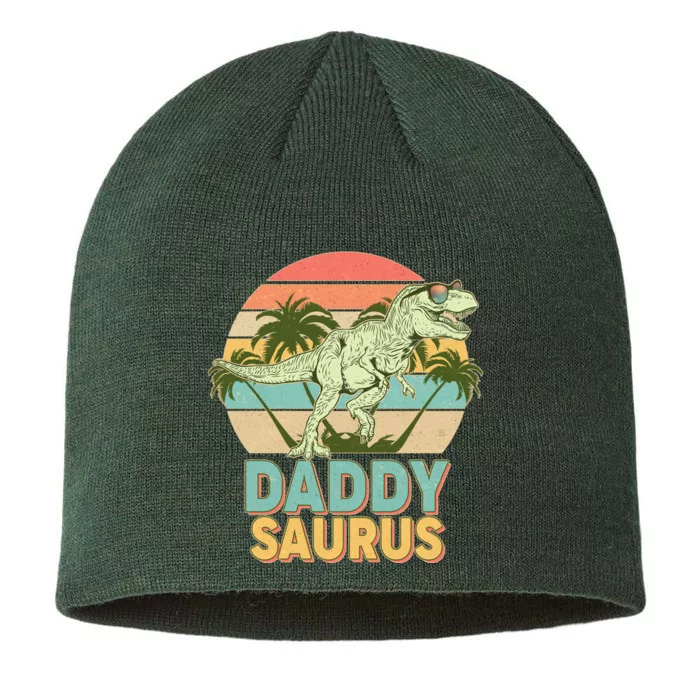 Vintage Retro Daddy Saurus T-Rex Dinosaur 8 1/2in Sustainable Knit Beanie