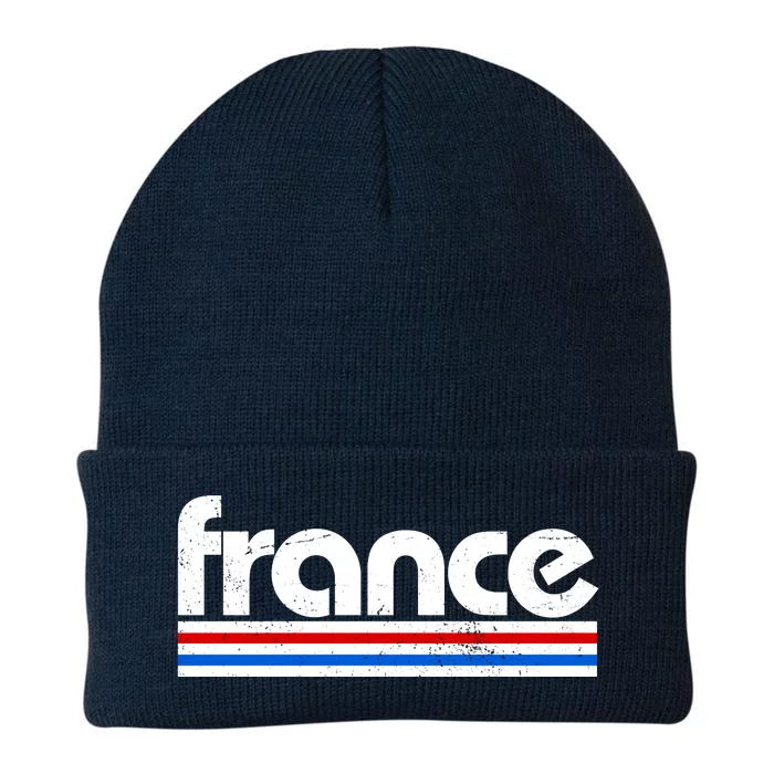 Vintage Retro France Logo Knit Cap Winter Beanie