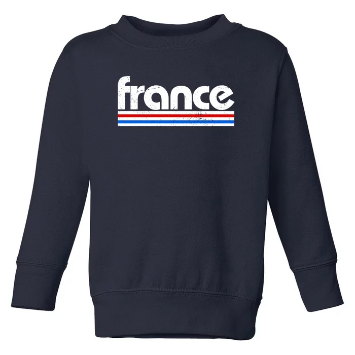 Vintage Retro France Logo Toddler Sweatshirt