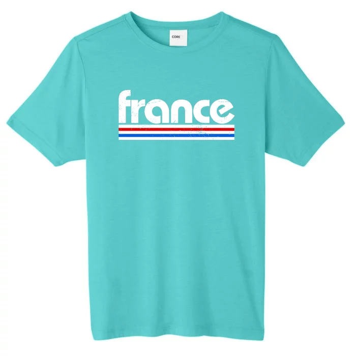 Vintage Retro France Logo ChromaSoft Performance T-Shirt