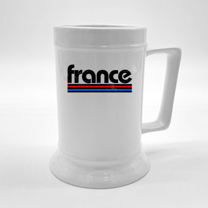 Vintage Retro France Logo Front & Back Beer Stein