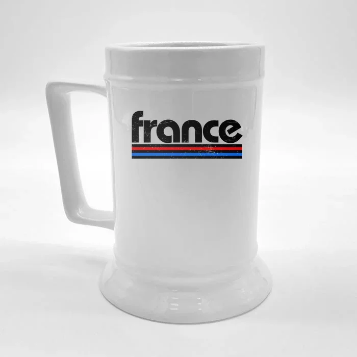 Vintage Retro France Logo Front & Back Beer Stein