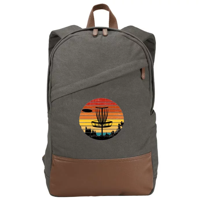 Vintage retro Frisbee Golf Cotton Canvas Backpack