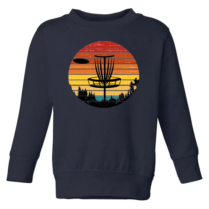 Vintage retro Frisbee Golf Toddler Sweatshirt