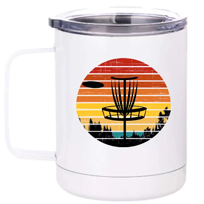 Vintage retro Frisbee Golf Front & Back 12oz Stainless Steel Tumbler Cup