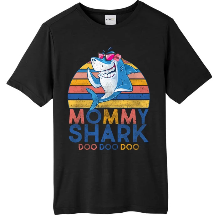 Vintage Retro Mommy Shark Doo ChromaSoft Performance T-Shirt