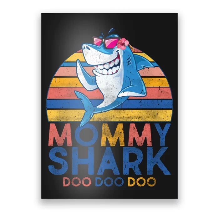 Vintage Retro Mommy Shark Doo Poster