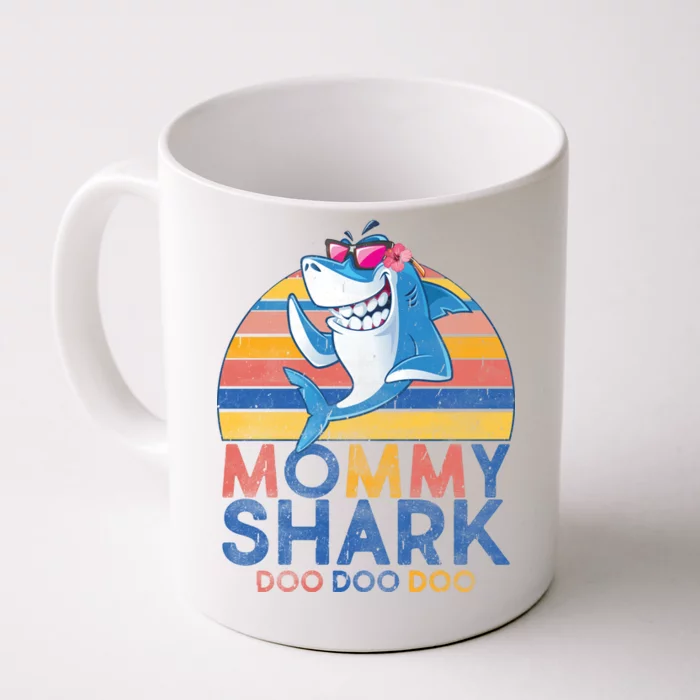 Vintage Retro Mommy Shark Doo Front & Back Coffee Mug