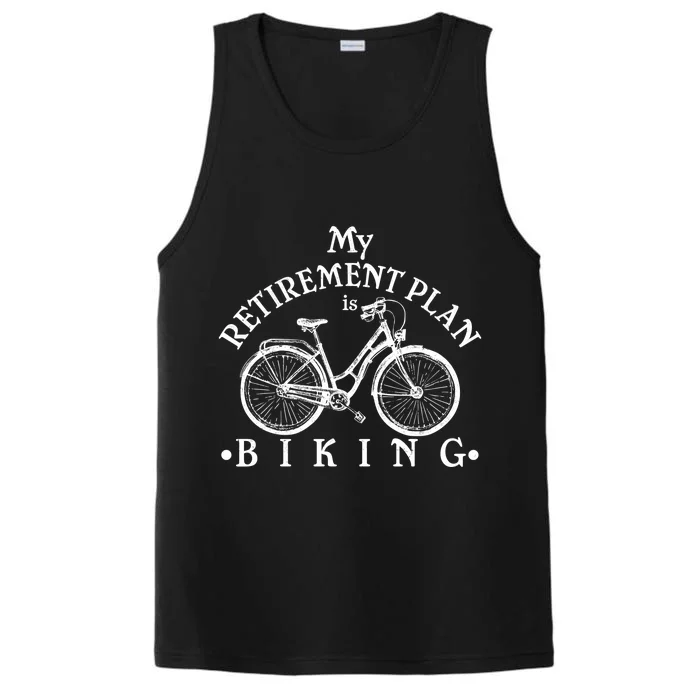 Vintage Retro My Retirement Plan Biking Performance Tank