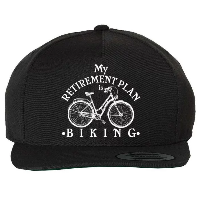 Vintage Retro My Retirement Plan Biking Wool Snapback Cap