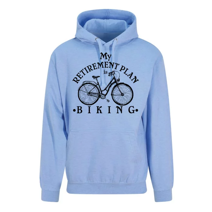 Vintage Retro My Retirement Plan Biking Unisex Surf Hoodie