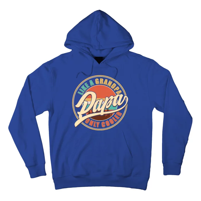 Vintage Retro Papa Like A Grandpa Only Cooler Hoodie