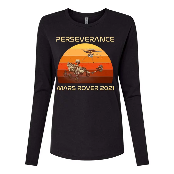 Vintage Retro Perseverance Mars Rover 2021 Womens Cotton Relaxed Long Sleeve T-Shirt