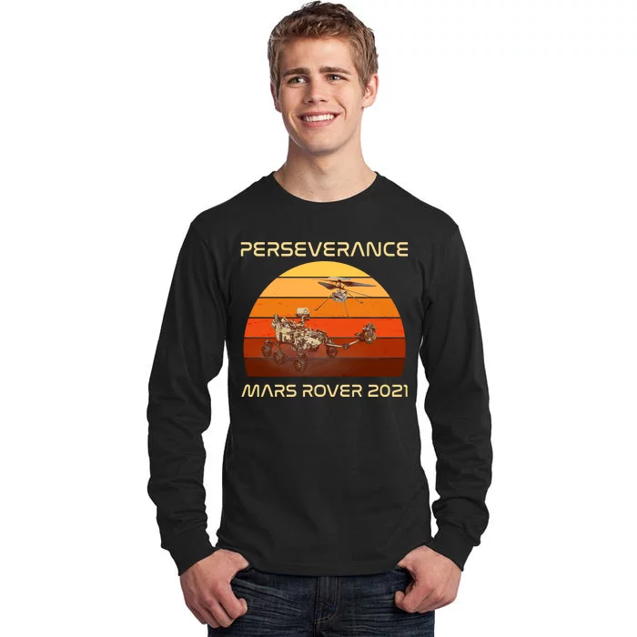 Vintage Retro Perseverance Mars Rover 2021 Tall Long Sleeve T-Shirt