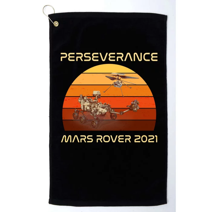 Vintage Retro Perseverance Mars Rover 2021 Platinum Collection Golf Towel