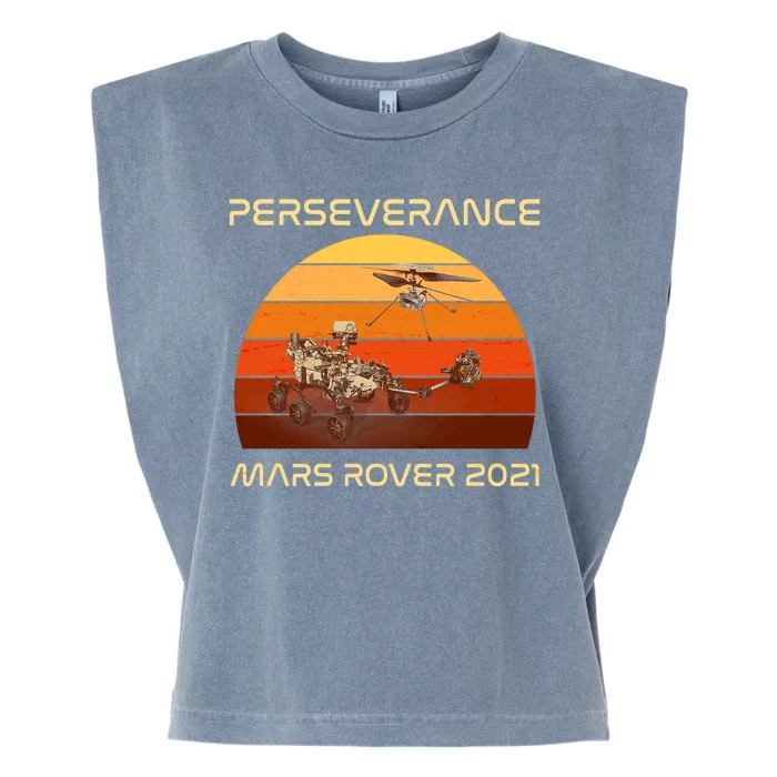 Vintage Retro Perseverance Mars Rover 2021 Garment-Dyed Women's Muscle Tee